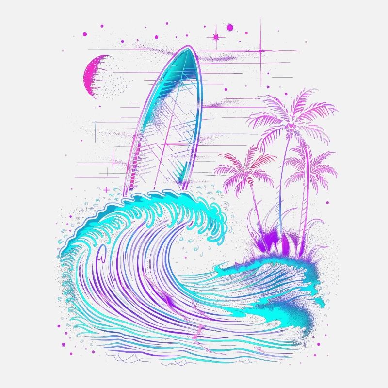 Surf Retro Wave Surfer Cadeau