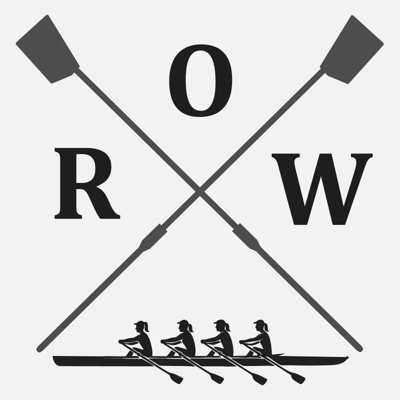 Crânes d’aviron croisés - pales de gouvernail avec bateau à rames