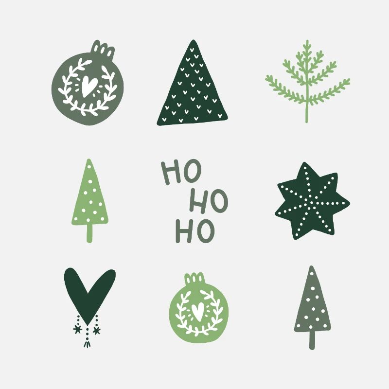 HO HO HO - VERT SAPIN