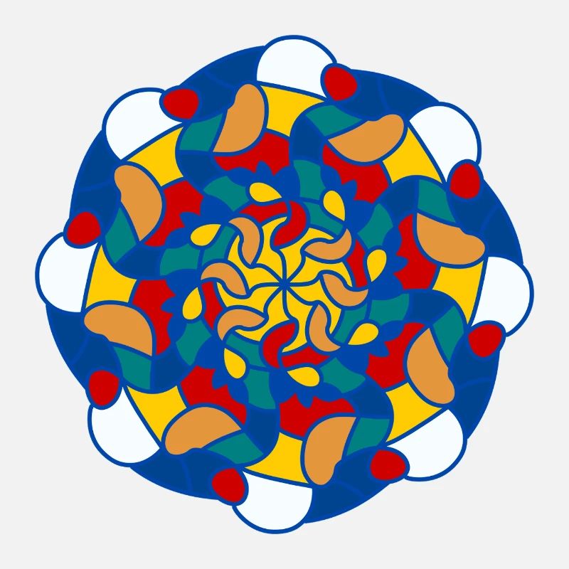 Helles Kaleidoskop-Mandala