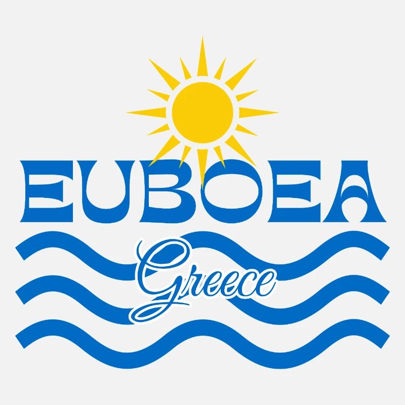 Euboea Greece Sun Waves Logo