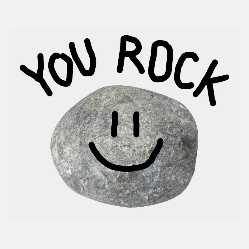 Tu joues avec un jeu de mots minimal Smile Stone
