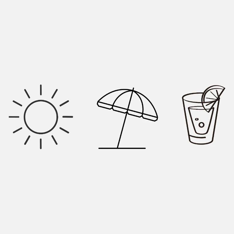 Summer Vibes – Minimalistisch Sonne & Drink Design