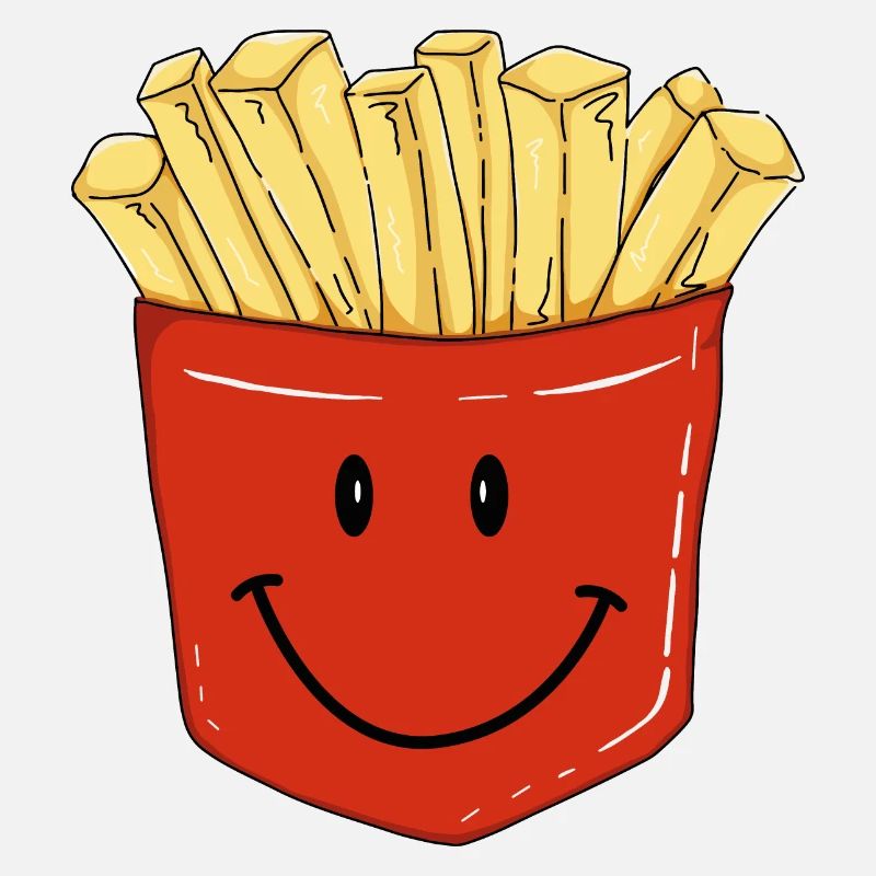 frites, j’aime la restauration rapide, souriez, drôle