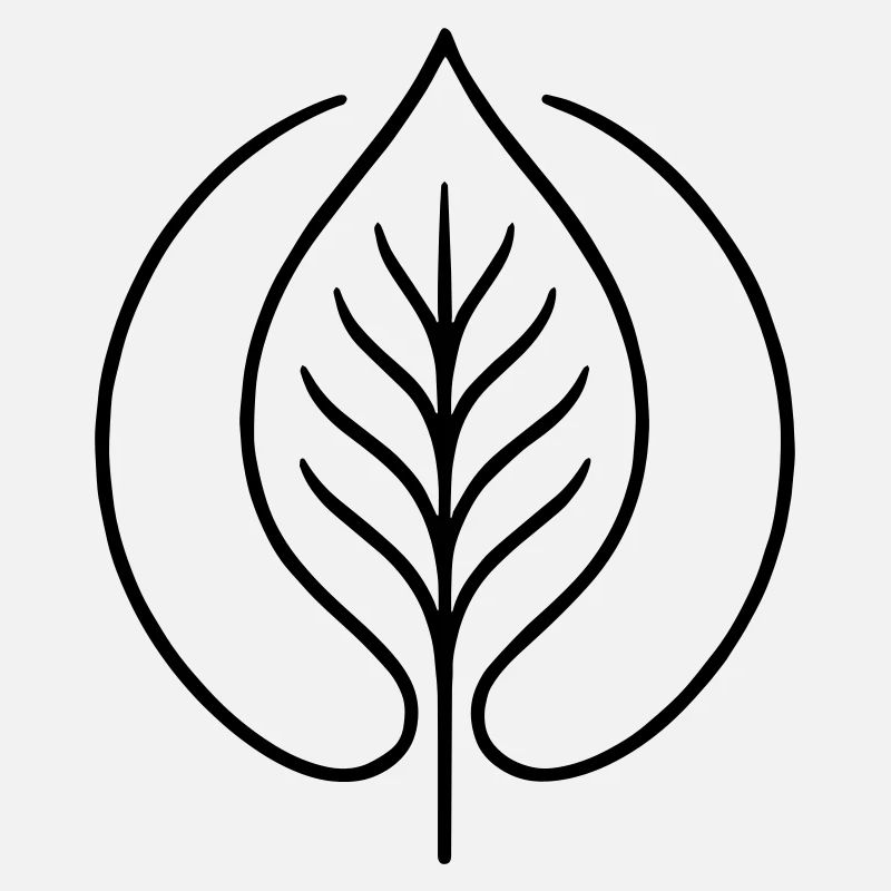 Abstract Organic Shape – Minimalistische Line Art 