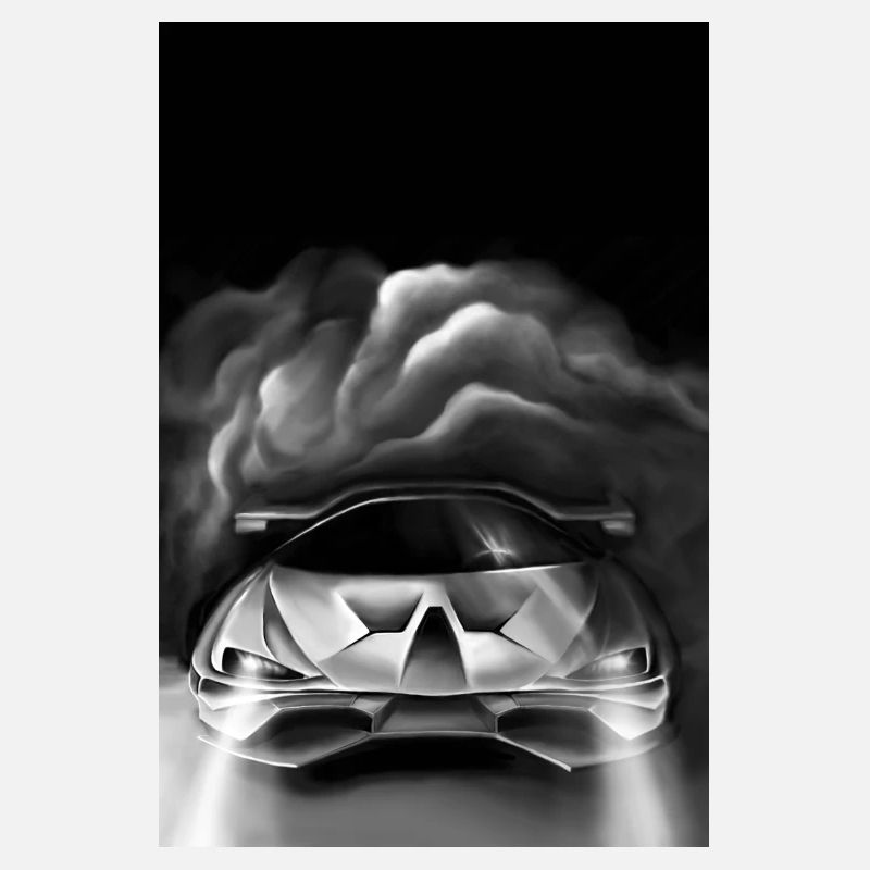 Futuristischer Auto-Design Druck