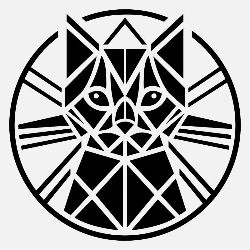 Chat Artéfact Motif Abstrait