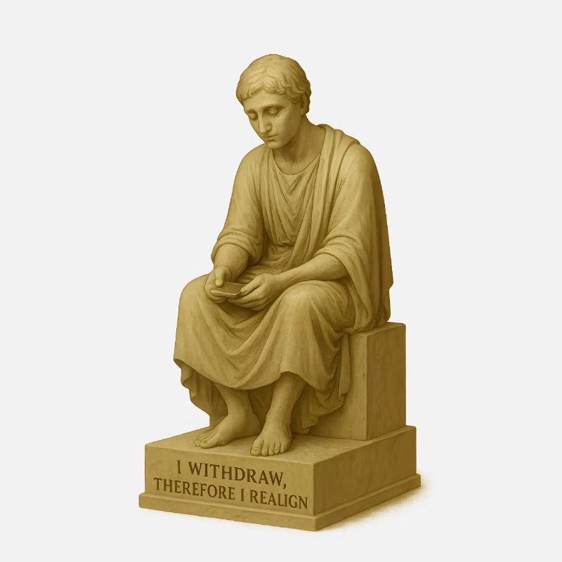 Sculpture de penseur réfléchi