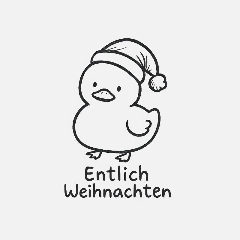 Finally Christmas Duck Sketch