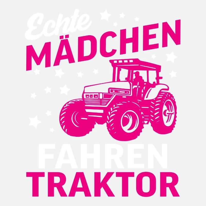 Echte Mädchen Fahren Traktor