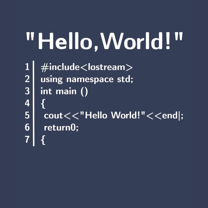 Hello Welt Programm - Programmierer T-Shirt
