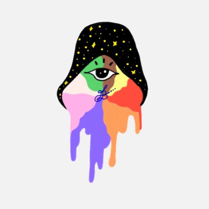 Sternenregenbogen Mystische Illustration
