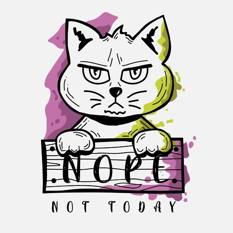 Katze Nope Kleckse