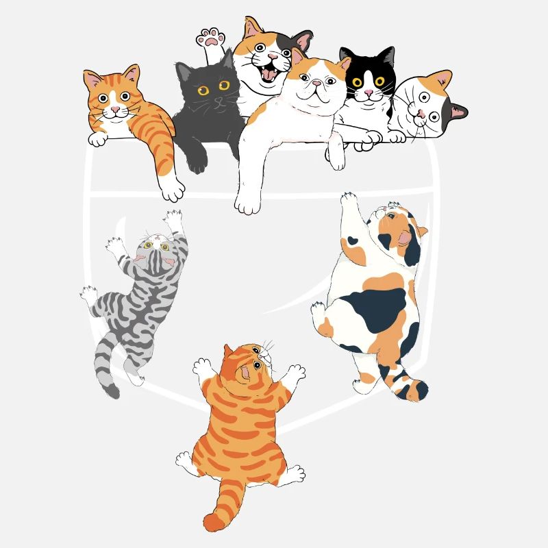 Chats mignons grimpant - idée cadeau original