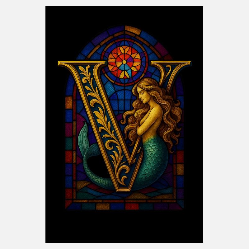 V – Magisches Ornament mit Nixe