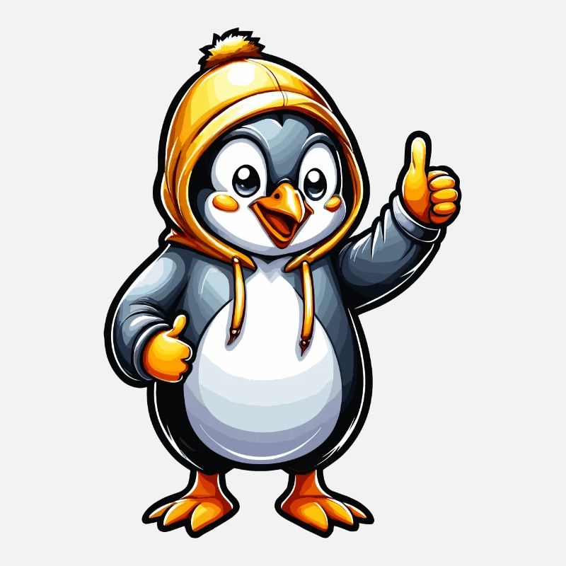Le pingouin lève le pouce