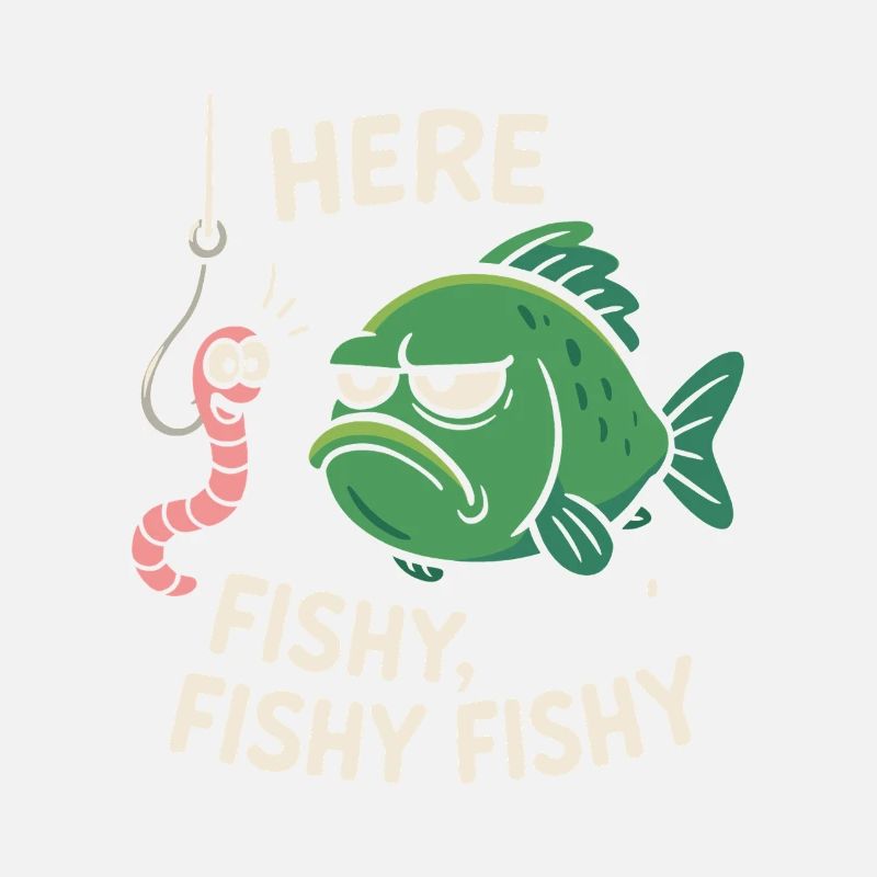 Here Fishy – Funny Fish Motif