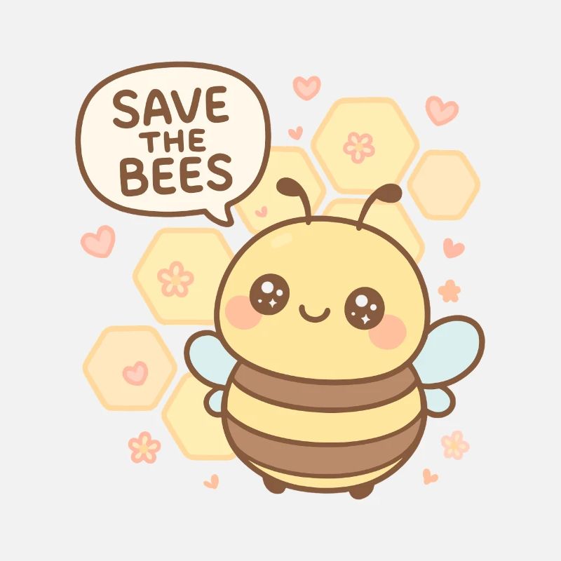 Save the Bees – Douce abeille avec un message