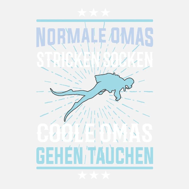 Coole Omas gehen Tauchen Design