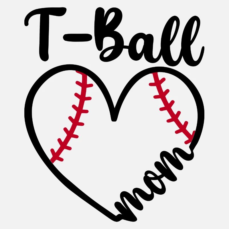 Maman Joueuse De T-Ball Fan De Baseball