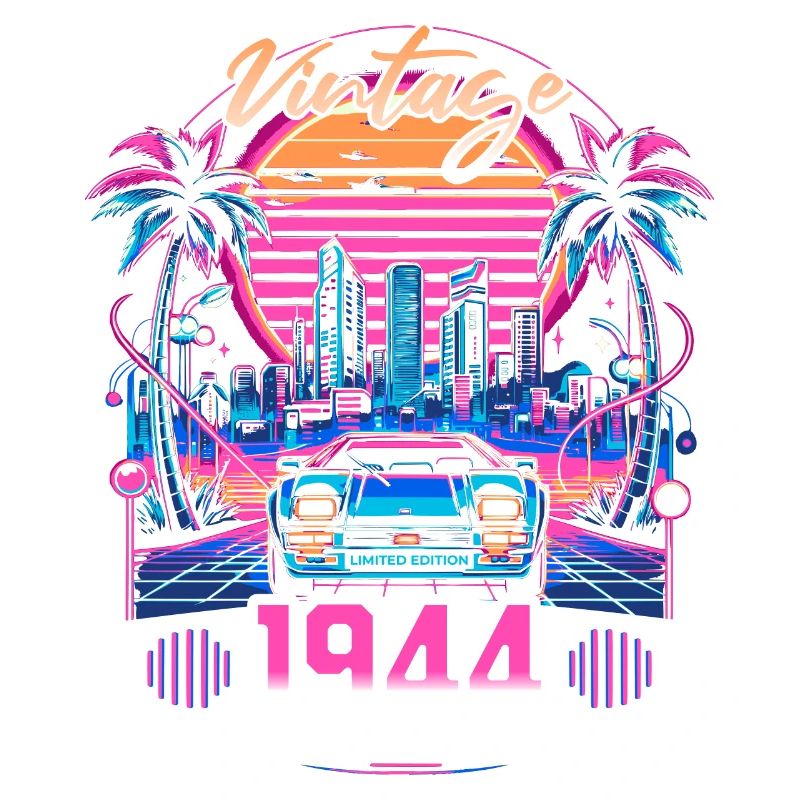 Synthwave Retro 80th Anniversary 1944