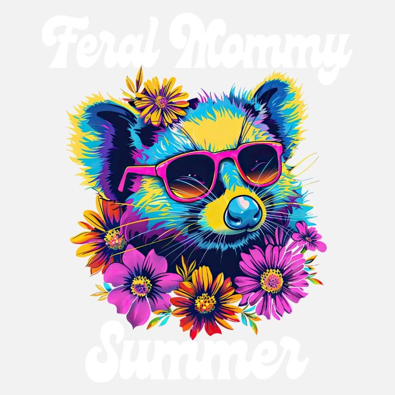 Maman Été Fleurs Adore Opossums Maman