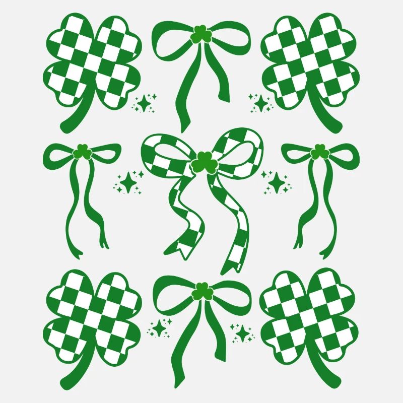 Karierte Kleeschleife St. Patrick's Day