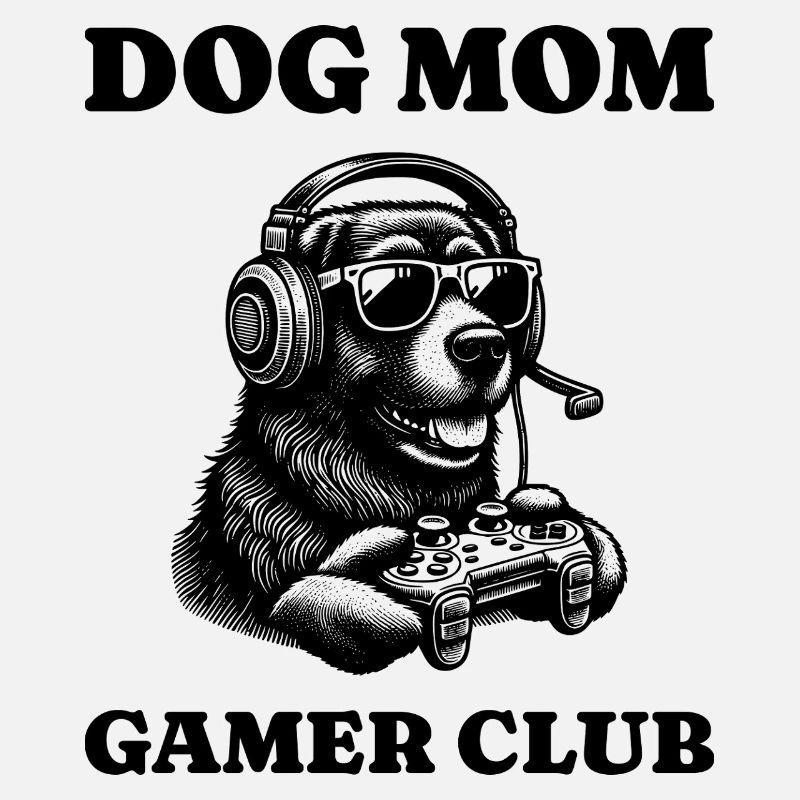 Chien Joueuse Chien Maman Gameuse