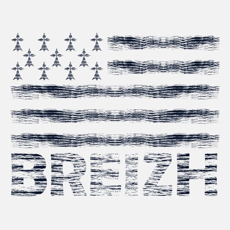 Drapeau Breton Vintage,BZH,Breizh,Bretagne
