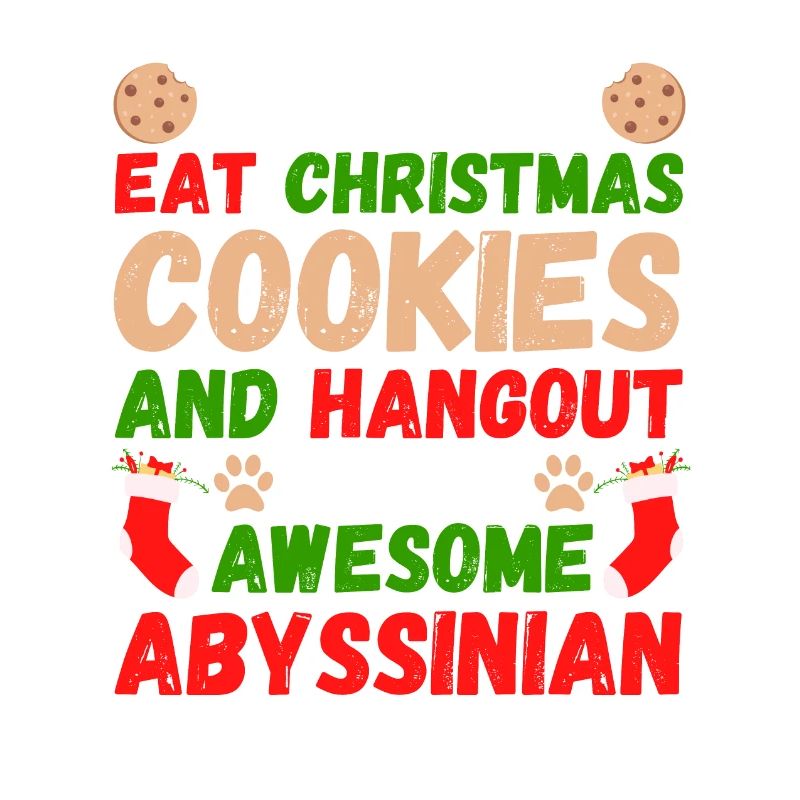 Biscuits de chat abyssins de Noël