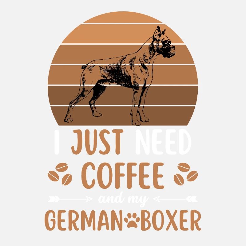 German Boxer Coffee Retro Dog Cafe