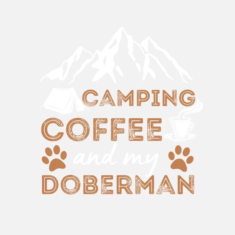 Dobermann Kaffee Camping Hund Cafe