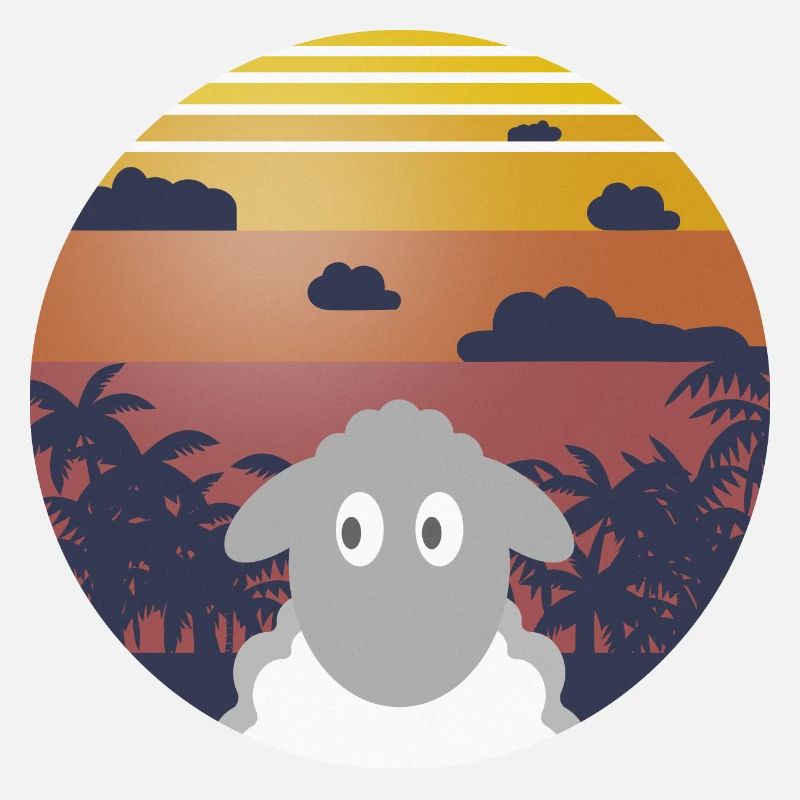 Moutons au coucher du soleil