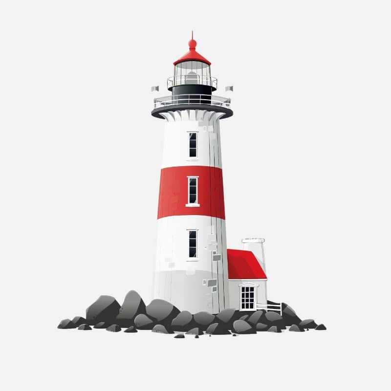 Lighthouse On The Rocky Coast