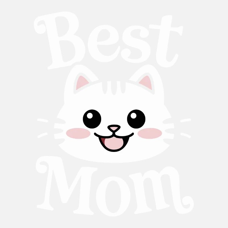 Beste Mutter süßes Katzengesicht entzückende Kunst