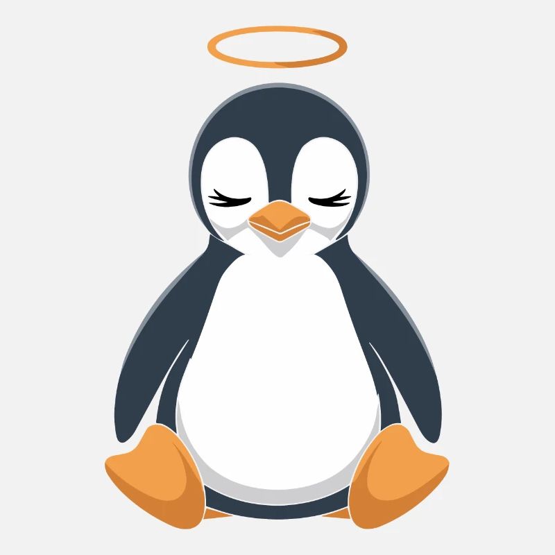 Niedlicher Pinguin Mit Heiligenschein