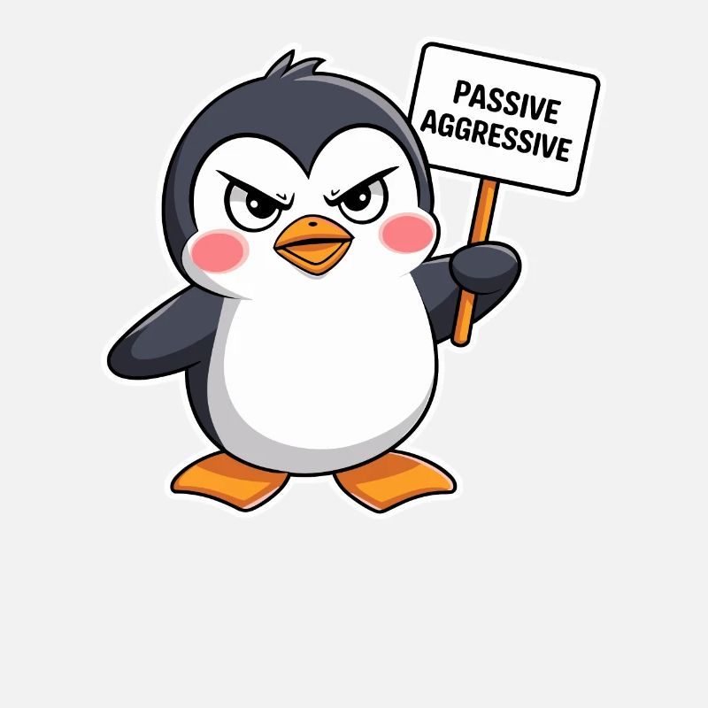 Passive Aggressive Penguin with Shield