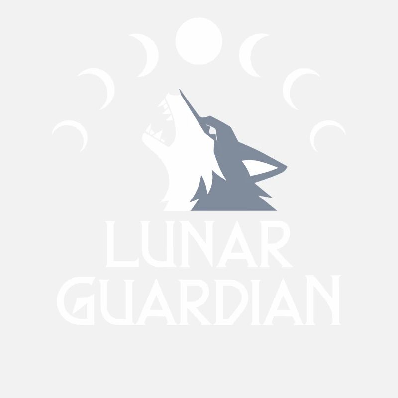 Lunar Guardian Wolf Und Mondphasen