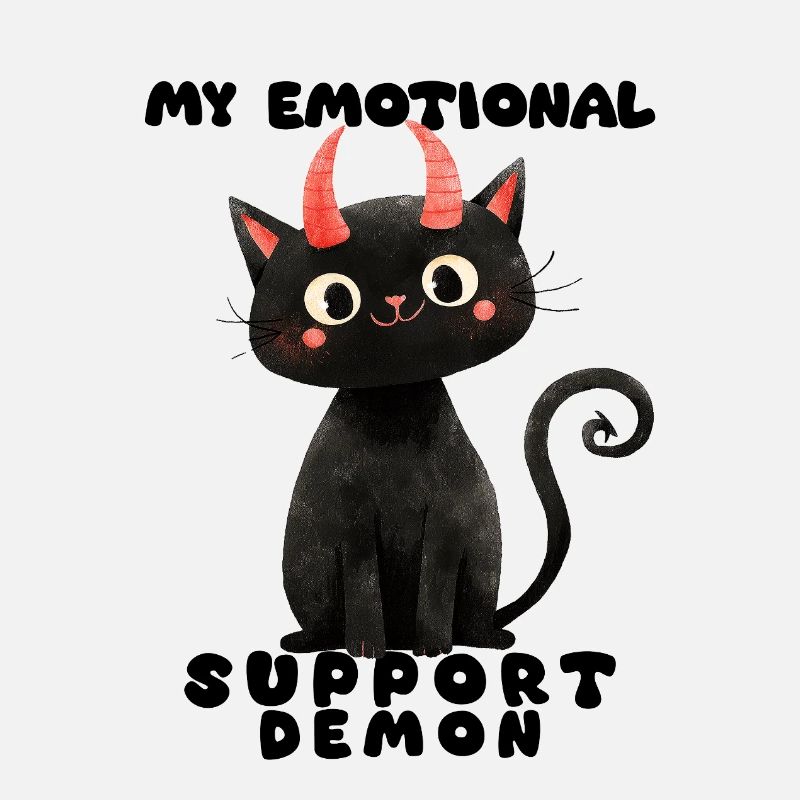 Emotionaler Support-Dämon – Lustige Katzen Edition