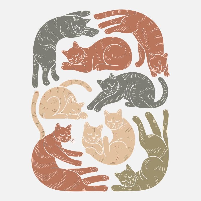 Relaxed Boho Cat Pattern