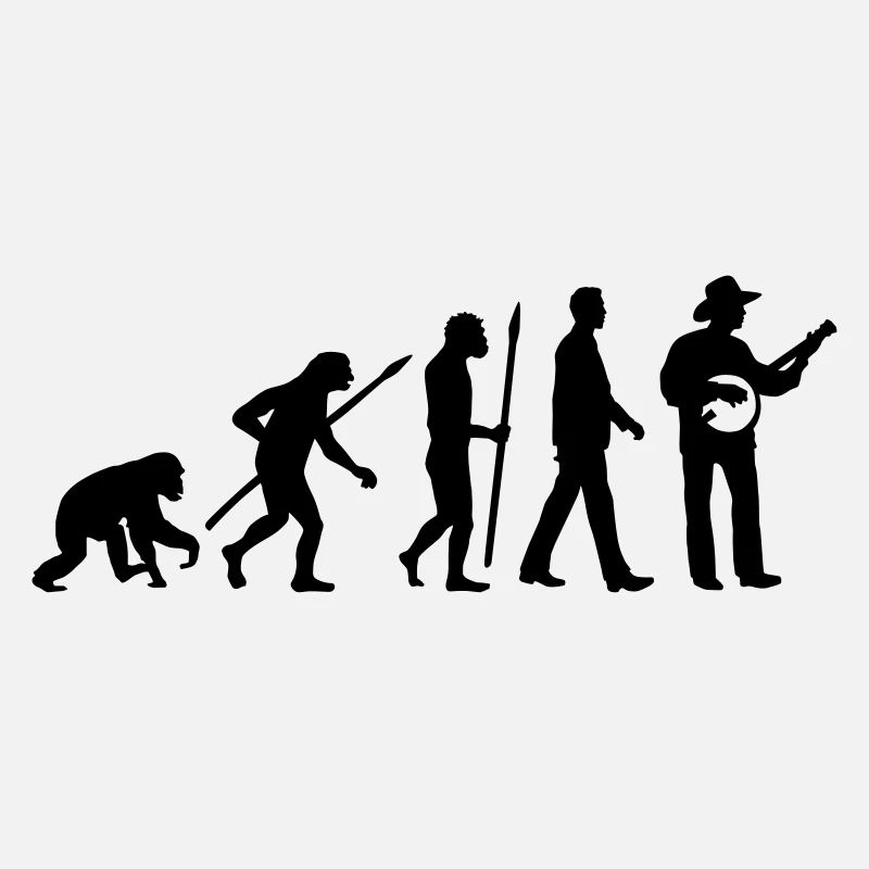 Evolution des Mannes Banjo spieler