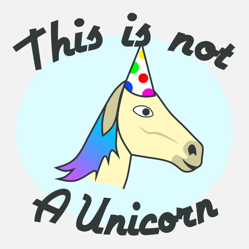 Pas une licorne. Drôle de licorne de cheval