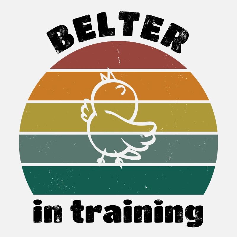 Belter in training - retro distressed black