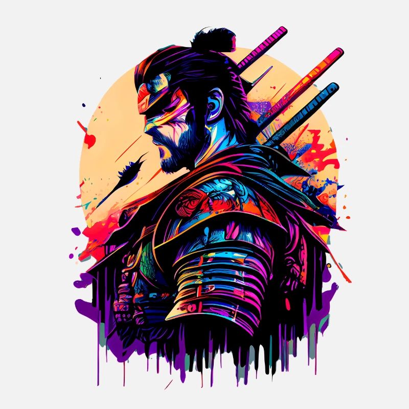 illustration Samurai Warrior Japan