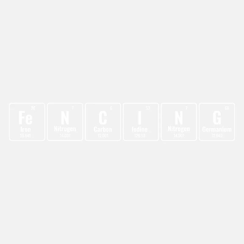 Fencing Periodic Table Of Elements Sword Epee