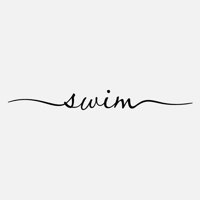 Lettrage de natation Écriture manuscrite Typographie