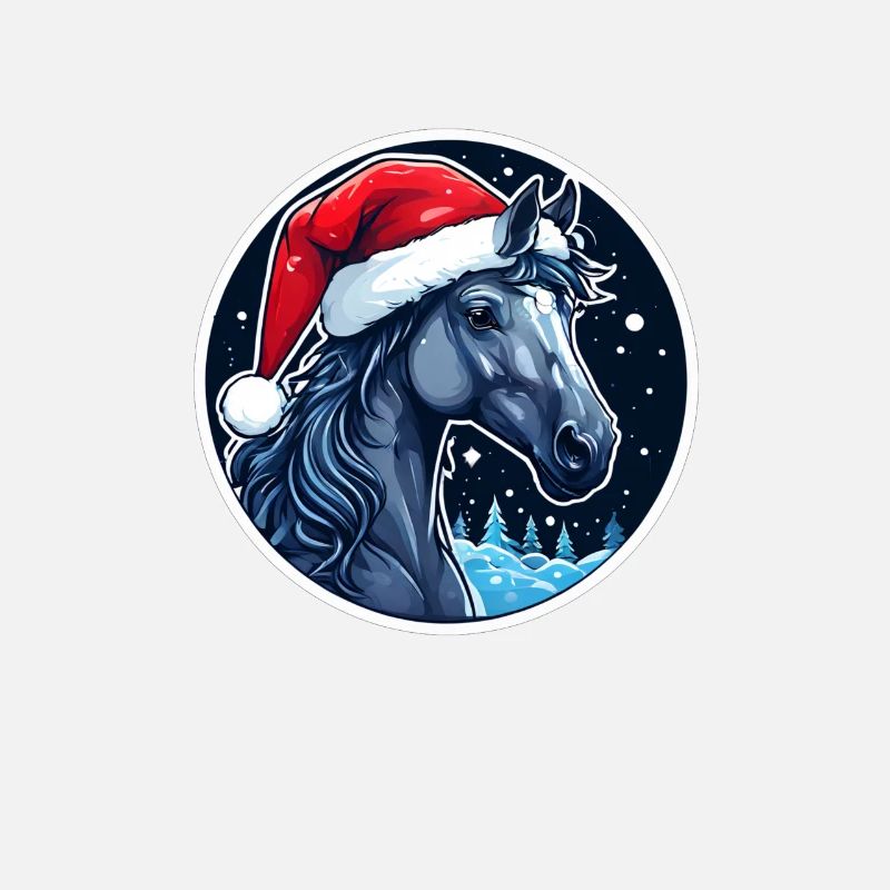 Cheval de Noël Père Noël