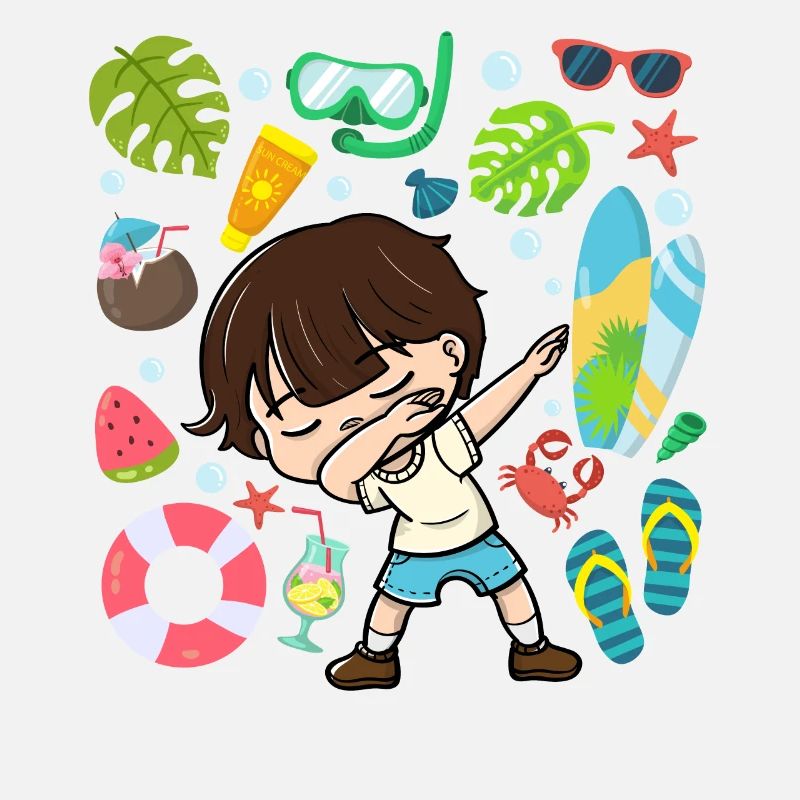 Dabbing Boy Beach Lifestyle Summertime Moderate