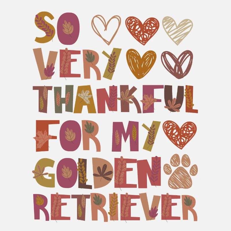 Thankful for Golden Retriever Herbst Dankbarkeit