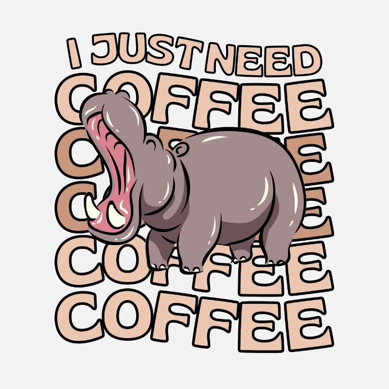 Nilpferd Kaffee Flusspferd Cafe Hippopotamus